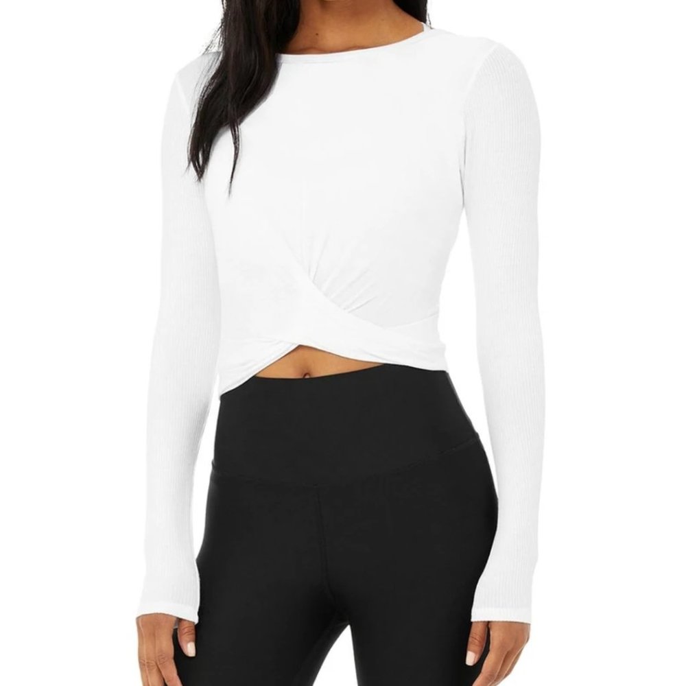 ALO White Long Sleeve XS with Tags